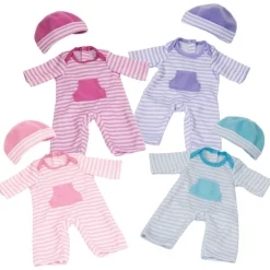 Outfits with Matching Hat for Dolls 9"-11" Set of 4