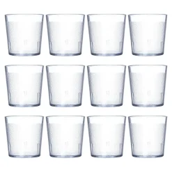 9 oz. Clear Stackable Tumbler Set of 12