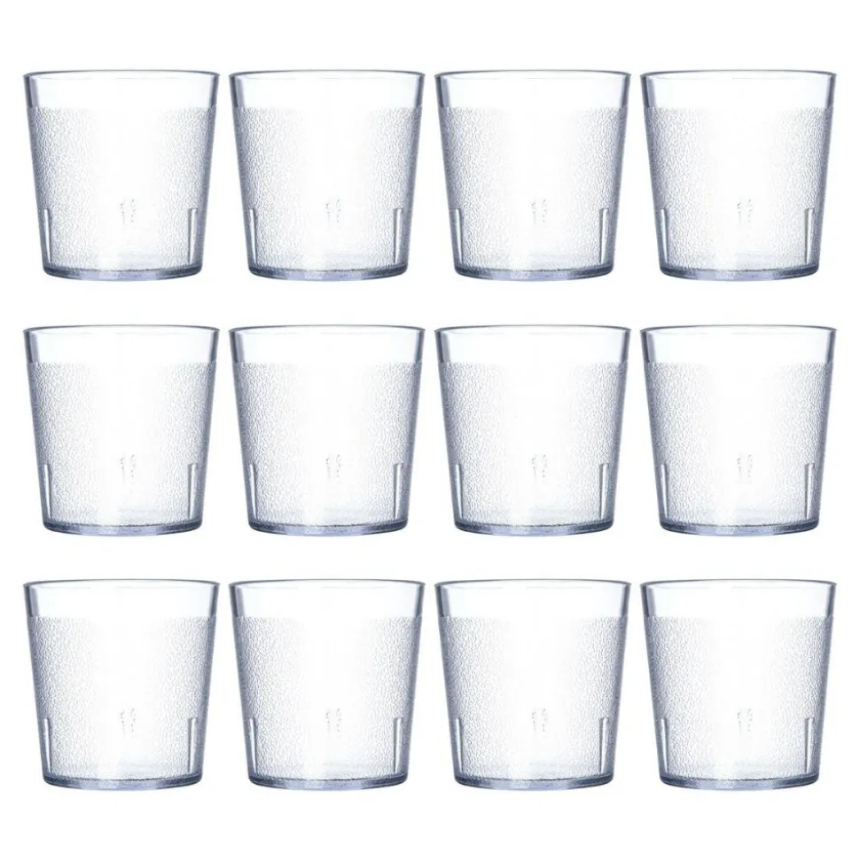 9 oz. Clear Stackable Tumbler Set of 12