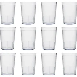 8 oz. Clear Stackable Tumbler Set of 12
