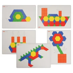 Pattern Blocks Puzzle Picture Cards 20 Cards