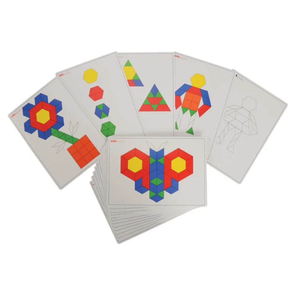 Pattern Blocks Puzzle Picture Cards 20 Cards
