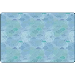 Peaceful Spaces Leaf Rug Light Blue 2' x 3' Rectangle