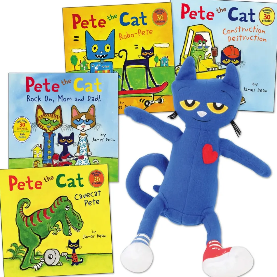 Pete the Cat® Doll and 4 Paperback Books