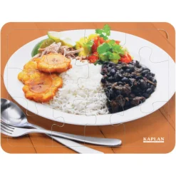 12-Piece Cultural Food Puzzles with Real Images Set of 6