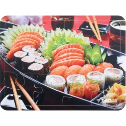 12-Piece Cultural Food Puzzles with Real Images Set of 6