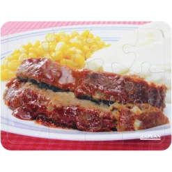 12-Piece Cultural Food Puzzles with Real Images Set of 6