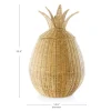 Pineapple Washable Wicker Floor Basket