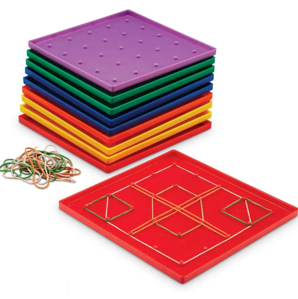 Plastic Geoboards Set of 10