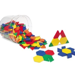 Plastic Pattern Blocks 250 Pieces