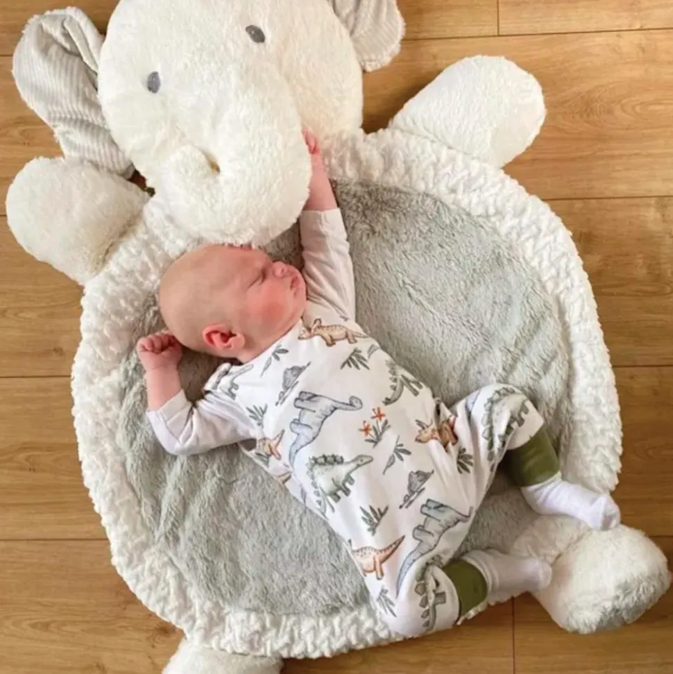Plush 31" Elephant Baby Mat