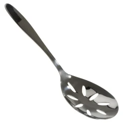 Polished Stainless Steel Slotted Spoons Set of 4