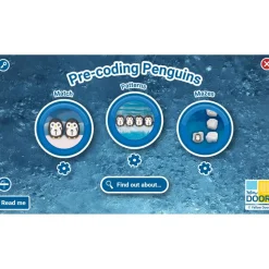 Pre-Coding with Penguins Software for Large Screens and Tablets