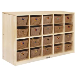 Premium Solid Maple 20-Bin Storage