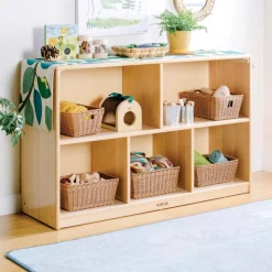 Premium Solid Maple 5-Compartment Storage Unit