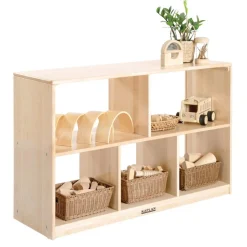Premium Solid Maple 5-Compartment Storage Unit