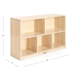 Premium Solid Maple 5-Compartment Storage Unit