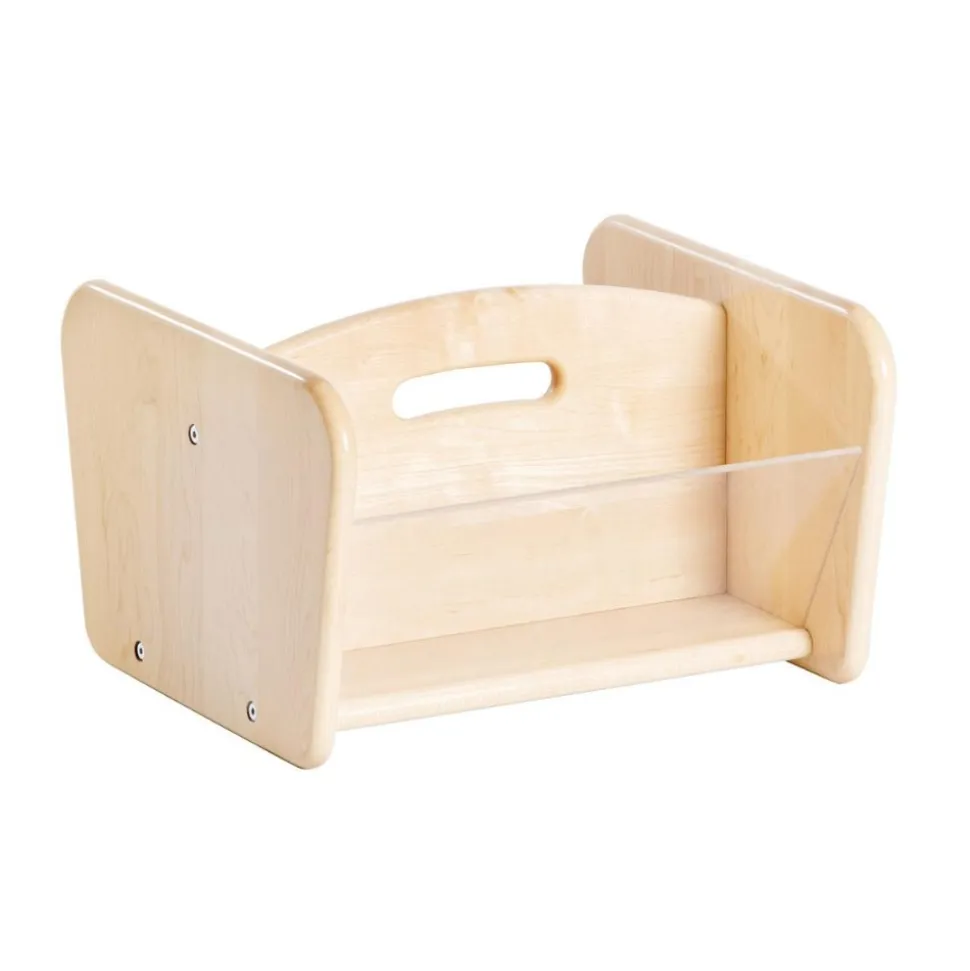 Premium Solid Maple "I Can See" Book Bin