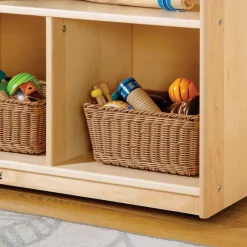 Premium Solid Maple Preschool Mobile Storage Island