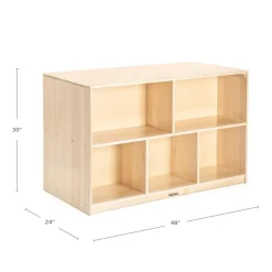 Premium Solid Maple Preschool Mobile Storage Island
