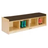 Premium Solid Maple 4-Section Bench Cubby