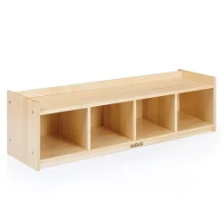 Premium Solid Maple 4-Section Bench Cubby