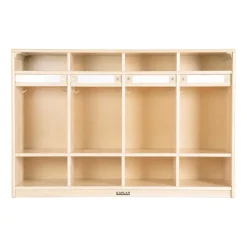 Premium Solid Maple 4-Section Toddler Locker