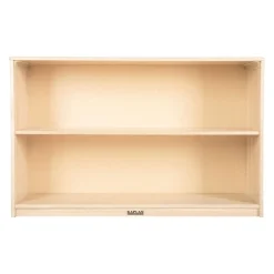 Premium Solid Maple 2-Shelf Storage Solid Back