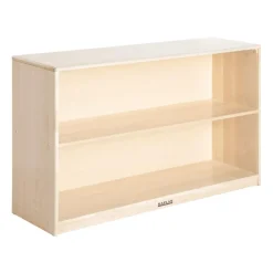 Premium Solid Maple 2-Shelf Storage Solid Back