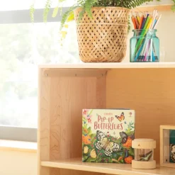 Premium Solid Maple 2-Shelf Storage Solid Back