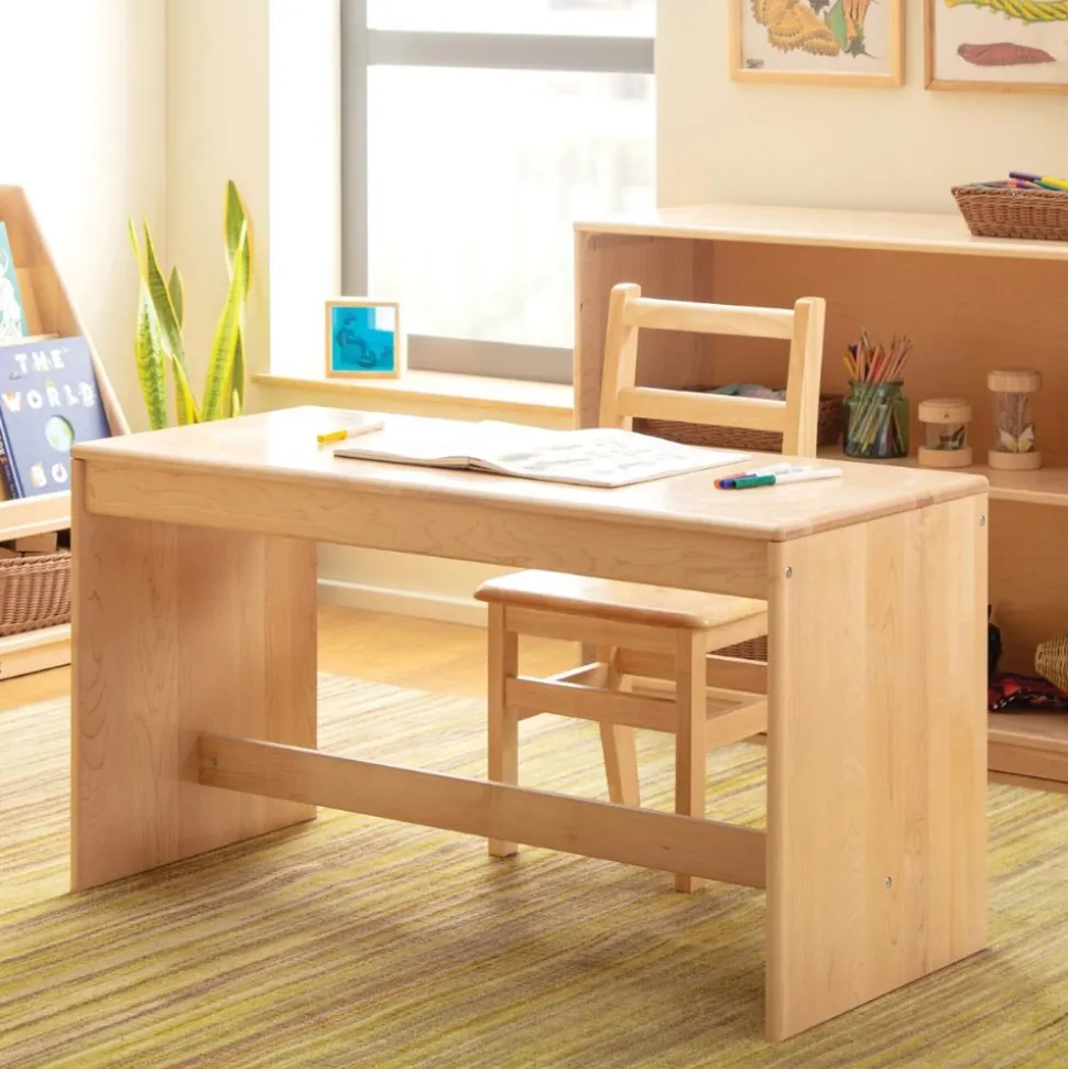 Premium Solid Maple Student Desk 22" Height