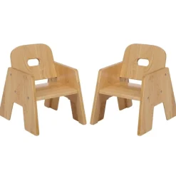 Premium Solid Maple Toddler Chairs Set of 2
