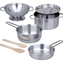 Pretend Play Stainless Steel Kitchen Essentials