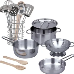 Pretend Play Stainless Steel Kitchen Essentials