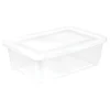 12 Quart Clear Storage Box with White Lid