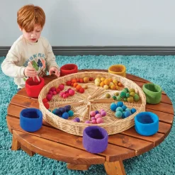 Rainbow Nesting Bowls with Balls