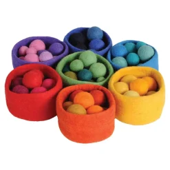 Rainbow Nesting Bowls with Balls