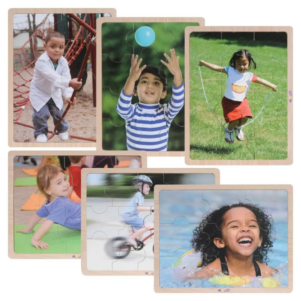 Real Image Kids in Motion Puzzles Set of 6