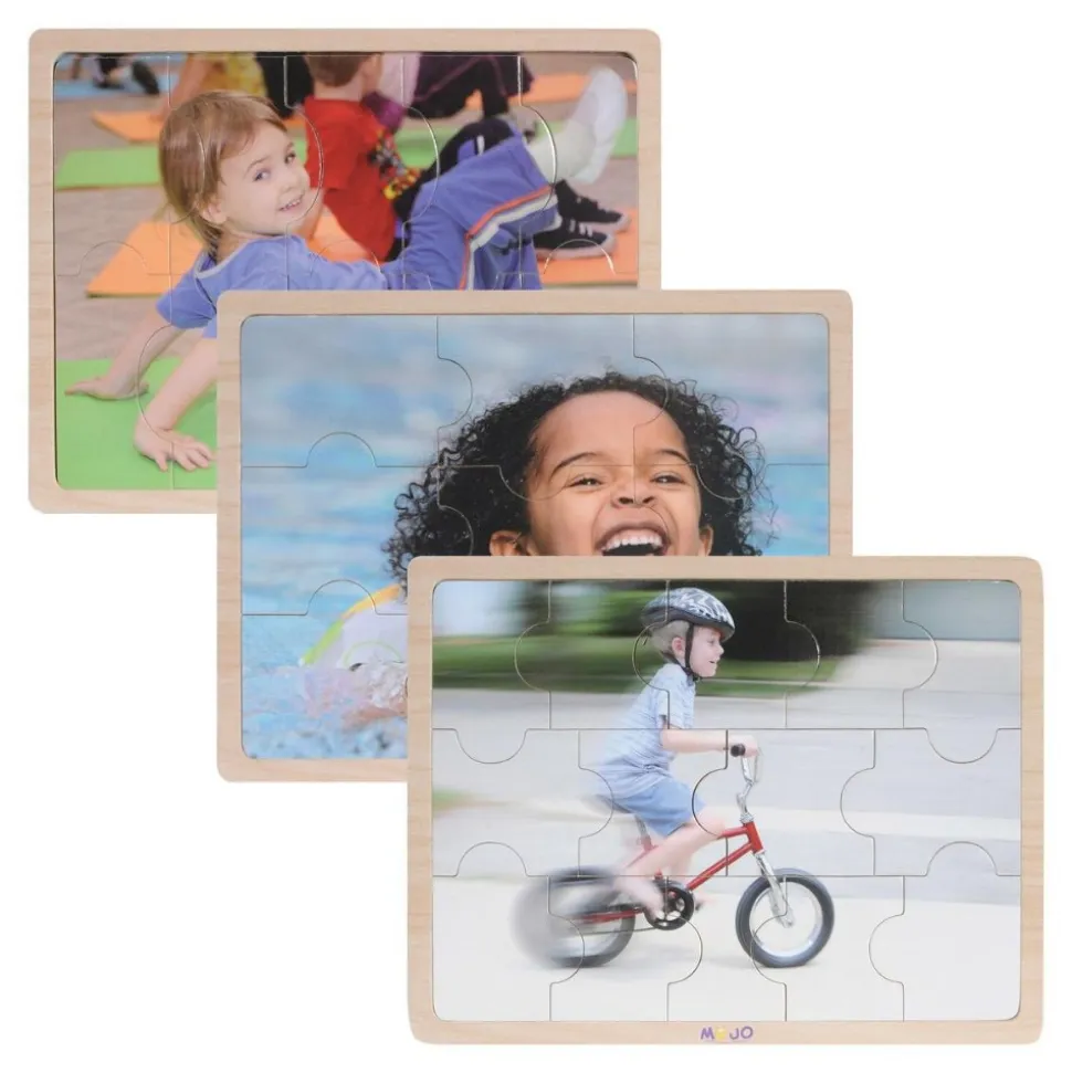 Real Image Kids in Motion Puzzles Set of 6