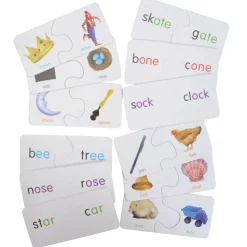 Rhyming and Learning First Words Match and Learn Puzzles
