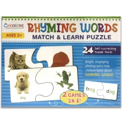 Rhyming and Learning First Words Match and Learn Puzzles