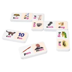 Rhyming and Learning First Words Dominoes Game 28 Dominoes