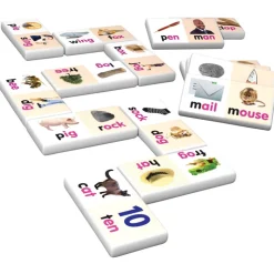 Rhyming and Learning First Words Dominoes Game 28 Dominoes