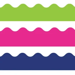 Rolled Scalloped Polka Dot Borders Set of 6