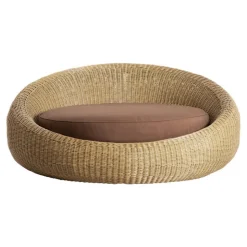 Round Wicker Lounger