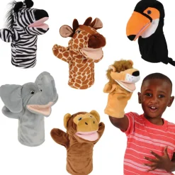 Safari Animal Puppets Set of 6