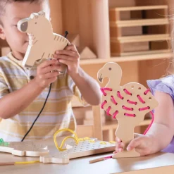 Safari Wooden Lacing Animals Set of 5