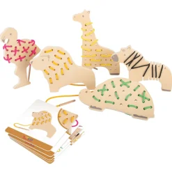Safari Wooden Lacing Animals Set of 5