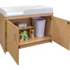 Secure Infant Changing Station with Storage Natural