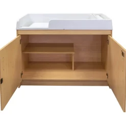 Secure Infant Changing Station with Storage Natural